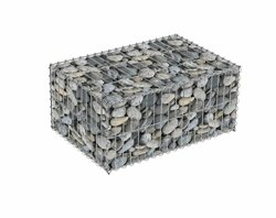 Габион из сетки ячейкой 50х50, проволока 4мм, 2500х1000х500 со стяжками и сборочными спиралями, доп перегородкой