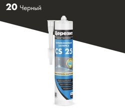 Затирка-Герметик силиконовая CERESIT CS 25 эластичная 20 черный 280 мл