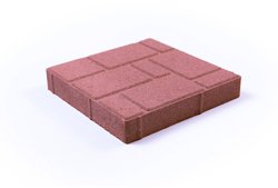 Плитка тротуарная Квадрат красный 250*250*50 мм (0,0625 кв.м.) РЕСУРС