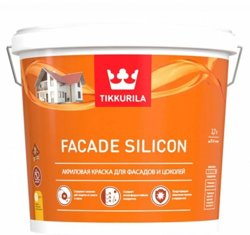 Краска ВД фасадная акриловая глубокоматовая База VVA TIKKIVALA (Tikkurila) Facade Silicon 9л