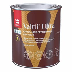 Краска ВД для деревянных фасадов матовая База C TIKKIVALA (Tikkurila) VALTTI ULTRA 0,9л