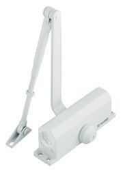 Доводчик FUARO дверной DC20-5 WH до 120 кг AL белый морозоустойчивый, для противопожарных дверей