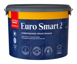 Краска ВД интерьерная глубокоматовая Tikkivala (Tikkurila) EURO SMART 2 A 9л