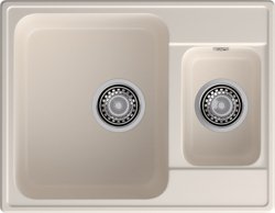 Мойка композитная GRANFEST Quarz 09 620х480 белый 1,5-чаши