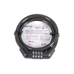 Замок велосипедный с автомат. запиранием PUNTO PK-BIKE-1010-CODE (10х1000) /подвес