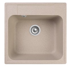Мойка композитная GRANFEST Quarz 48 480*480мм песочный + сифон