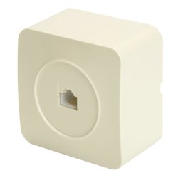 Розетка компьютерная 1-местная ОП STEKKER София RJ-45 (MST00-20-04) слоновая кость