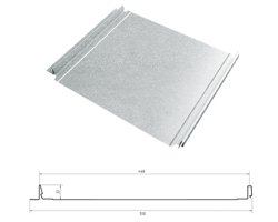 Кликфальц Double Pro Grand Line 0,5мм оцинкованный(Тип), 0.51*м2