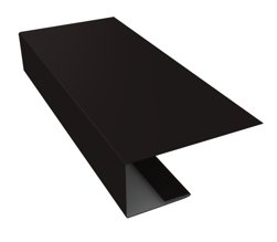 J-профиль Полиэстер RAL 9005 (чёрный) 0,45мм для софита 25*18*3м.п.