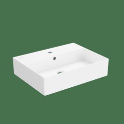 Раковина-чаша Vitra M20 прямугольная, подвесная 52 см с отверстием под смеситель, цвет белый