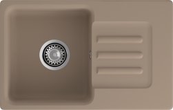 Мойка мрамор ЭкоМ М-680 1 чаша+крыло 680*430мм цвет песочный арт. М-680.302