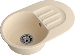 Мойка мрамор ЭкоМ М-685 1 чаша+крыло 683*433мм цвет бежевый арт. М-685.328