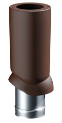 Выход вытяжки вентиляционный изолированный Docke PREMIUM 160/700 тёмно-коричневый