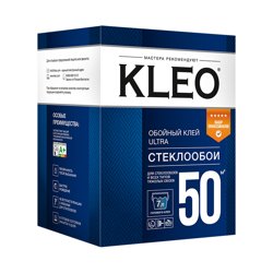 Клей обойный KLEO ULTRA 50 для стеклообоев и флизелиновых обоев 500гр (до 50кв.м.)