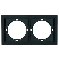 Рамка двухместная STEKKER Мия, черный бархат PFR00-3002-05