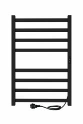 Полотенцесушитель INDIGO Oktava Slim 3 (electro) 80/50 (таймер, скр.монтаж, унив.подкл.R/L), черный муар