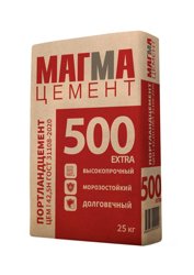 Цемент тарированный ПЦ М500 Д0 МАГМА 50 кг / ЦЕМ I 42,5 Н