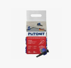 Набор PLITONIT SVP-PROFI, клин + зажим 2 мм, 50 + 50 шт