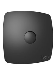 Вентилятор накладной RIO D125 обр.клапан Matt black DICITI, ЭРА
