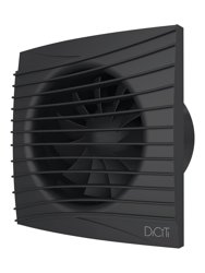 Вентилятор накладной SILENT D125 обр.клапан Matt black DICITI, ЭРА