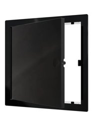 Люк ревизионный LN фланец 150х150 нажимной 172х172 пластик Black EVECS, ЭРА