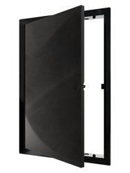 Люк ревизионный LN фланец 200х300 нажимной 223х323 пластик Black EVECS, ЭРА