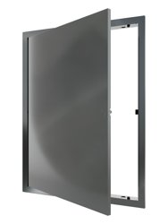 Люк ревизионный LN фланец 300х400 нажимной 327х427 пластик Gray EVECS, ЭРА