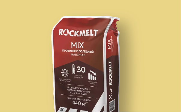 Реагент антигололедный Rockmelt MIX 20кг