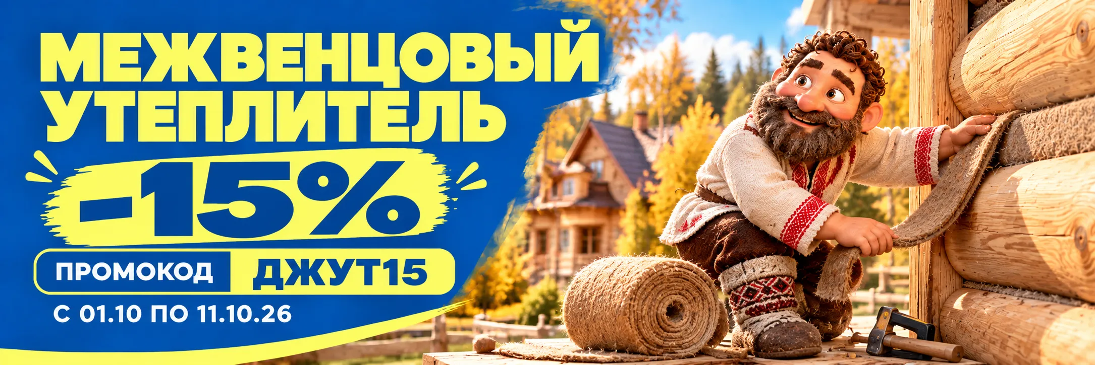 Межвенцовый утеплитель — скидка 15%