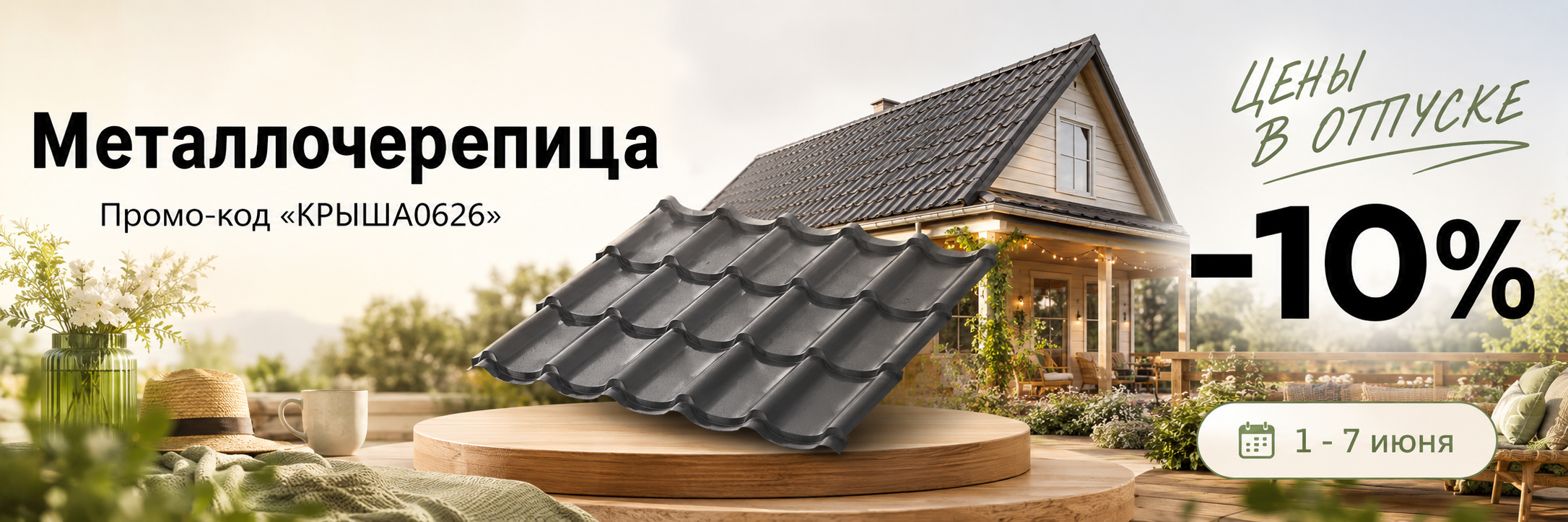 Надежная кровля со скидкой 10%