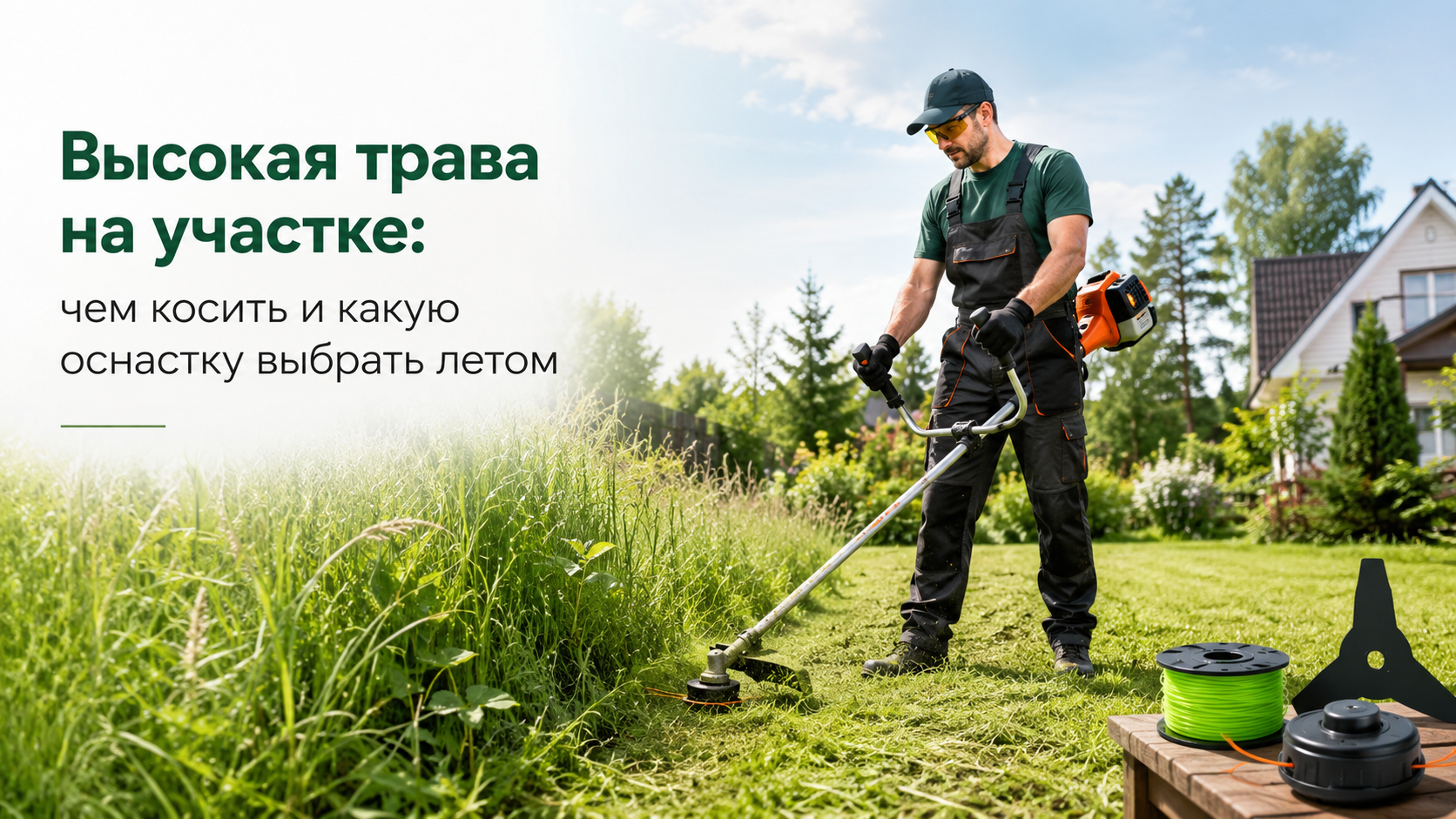 Высокая трава на участке: чем косить и какую оснастку выбрать летом