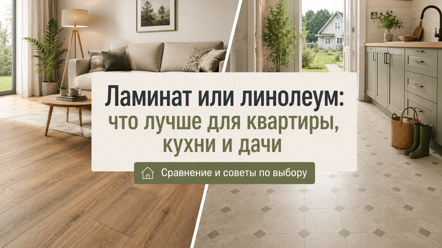 Ламинат или линолеум: что лучше для квартиры, кухни и дачи
