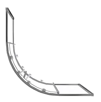 Ограждение душевое Good Door LITE R-100-C-GM