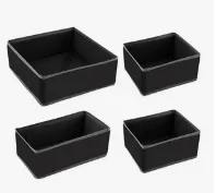 Набор коробок для хранения вещей "Black" 4шт.