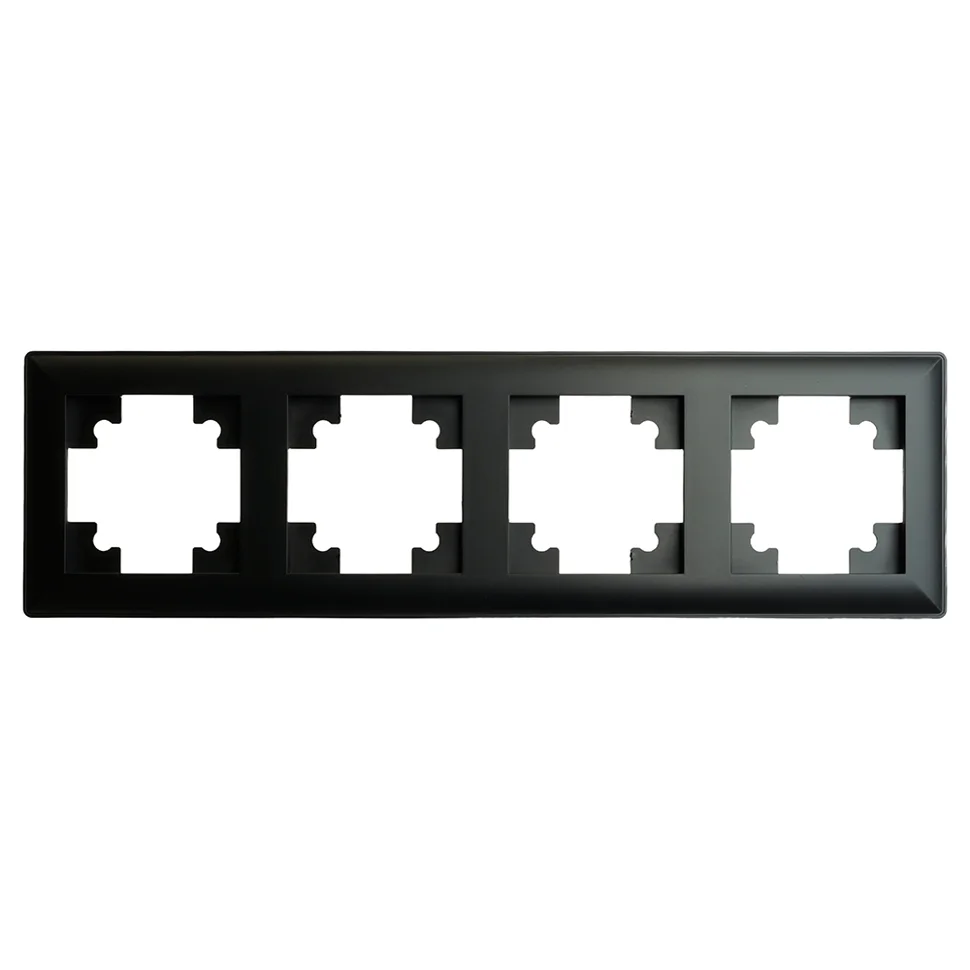 Рамка четырехместная STEKKER Катрин, черный (PFR00-7004-05)