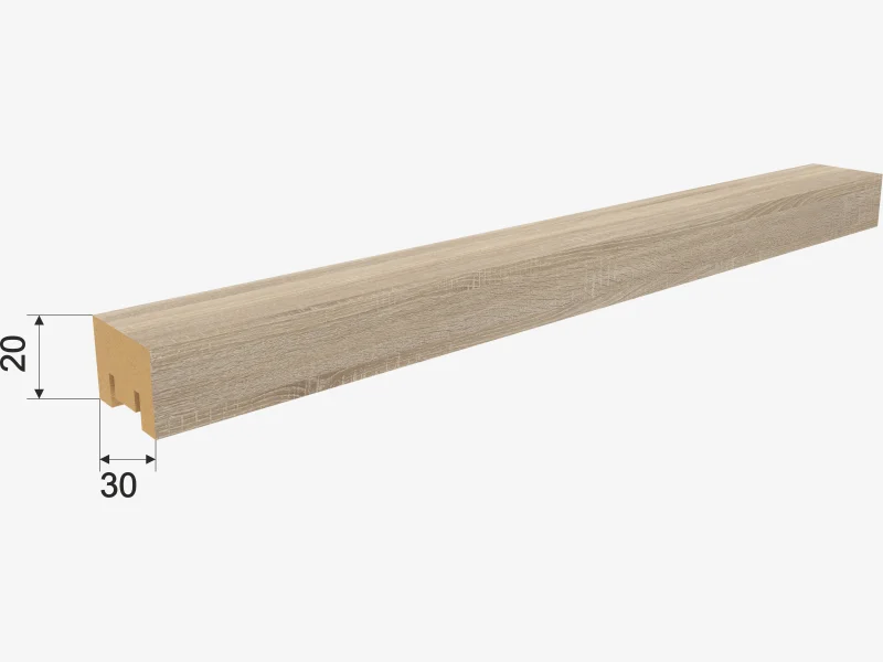 Рейка интерьерная на основе МДФ STELLA Милана Дуб Сонома 20*30*2700