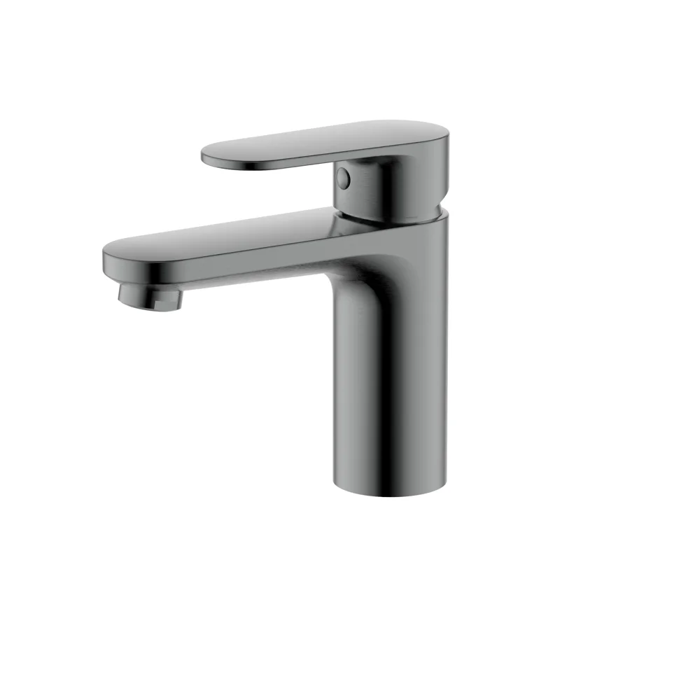 Смеситель AQUATEK НИКА для раковины 90 мм, без донного клапана, оружейная сталь