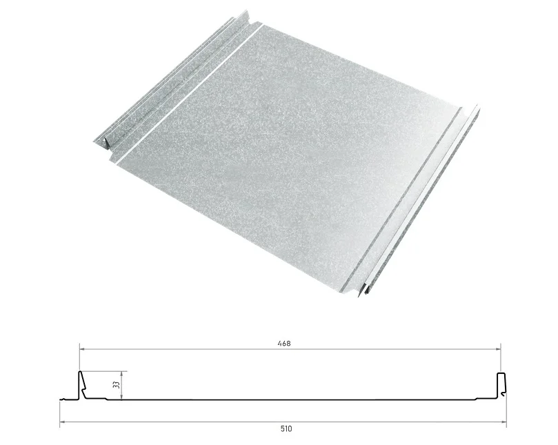 Кликфальц Double Pro Grand Line 0,5мм оцинкованный(Тип), 0.51*м2