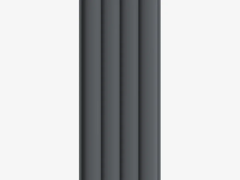 Панель реечная МДФ STELLA Wave De Luxe Black Lead 2700x119x16