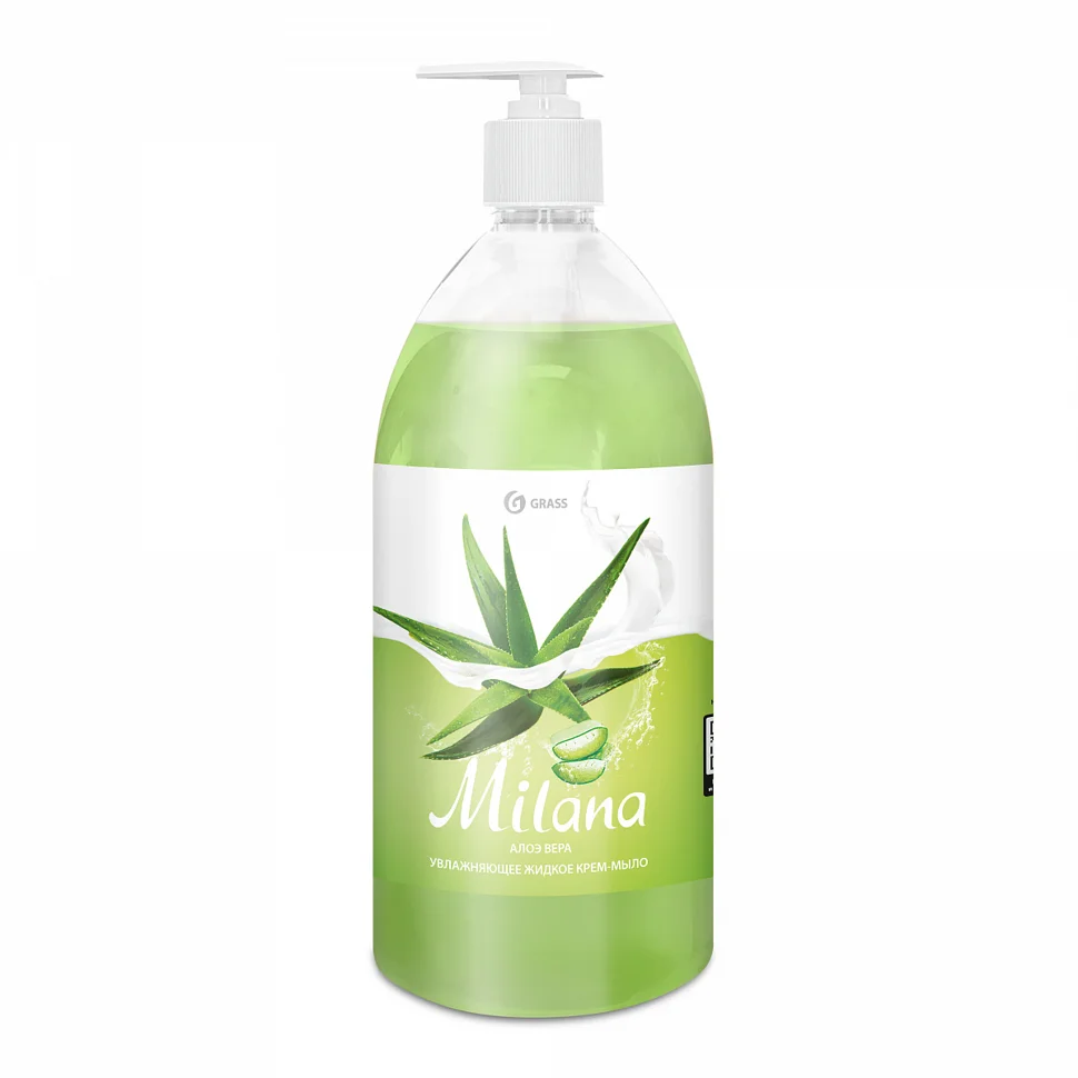 Крем-мыло GRASS Milana "Алоэ вера" 1л