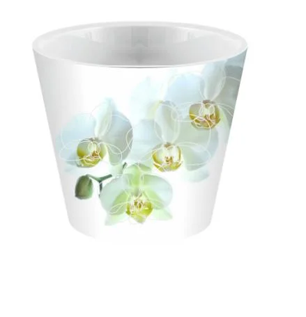 Горшок для цветов London Orchid Deco D 160 мм, 1,6 л белая орхидея