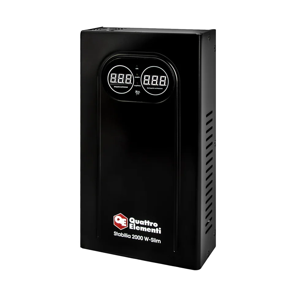 Стабилизатор напряжения QUATTRO ELEMENTI Stabilia 2000 W-Slim (2000 ВА, 140-270 В, настенный)