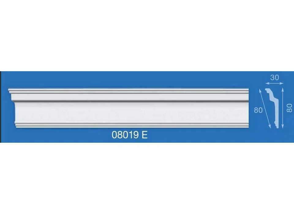 Плинтус потолочный ФОРМАТ 08019E экструзионный 2,0 м