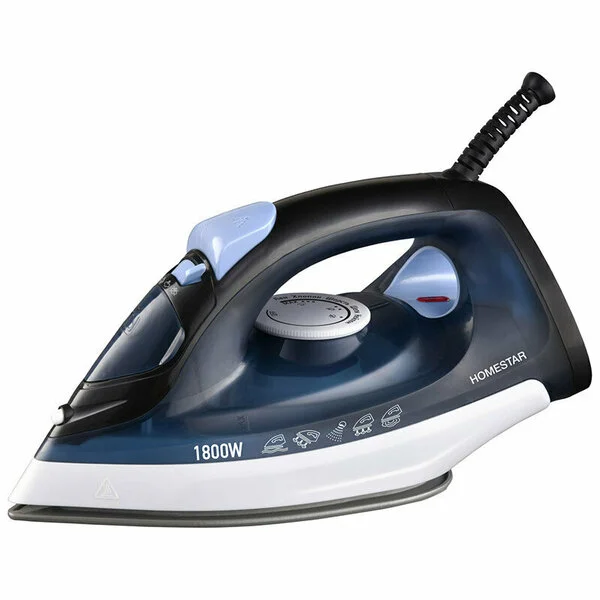 Утюг HOMESTAR HS-4012 серый (1800Вт, пар, спрей, паровой удар, самоочистка, керам.подошва)