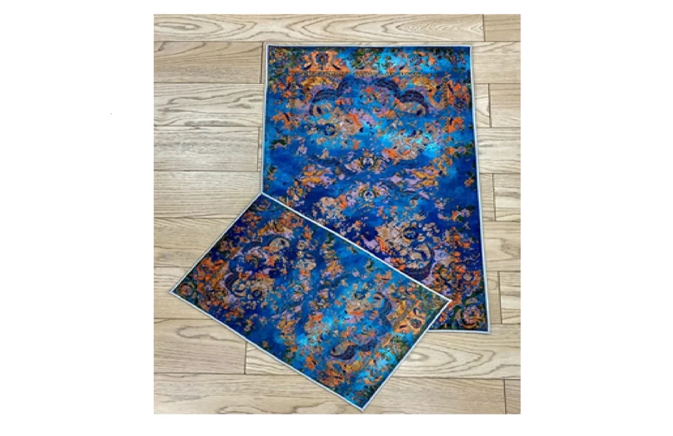 Набор ковриков для ванной ZALEL decorative цифровая печать без бахромы deco 24 (60*100, 40*60) прямоугольные (2 шт)