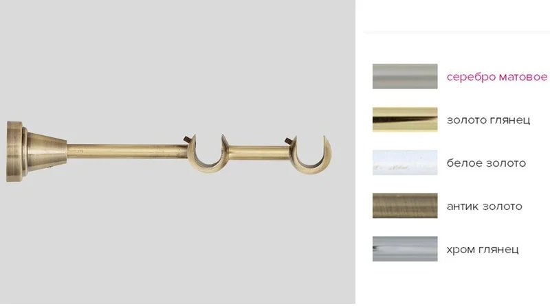 Кронштейн стеновой 25/19 серебро матовое двухрядный