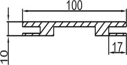 Добор дверной телескопический STABILEPORTE 100х10х2070, бетон снежный(лайт), нанотекс