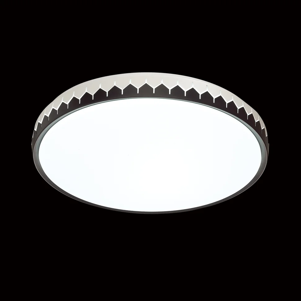 Светильник настенно-потолочный 3053/EL PALE SN 023 пластик/белый/черный LED 72Вт 3000-6000К D490 IP43 пульт ДУ DORTA*