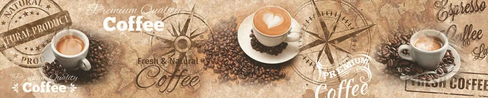 Панель-фартук АВС пластик фотопечать Fresh Coffee (743) 2000*600*1,5мм ГЛ