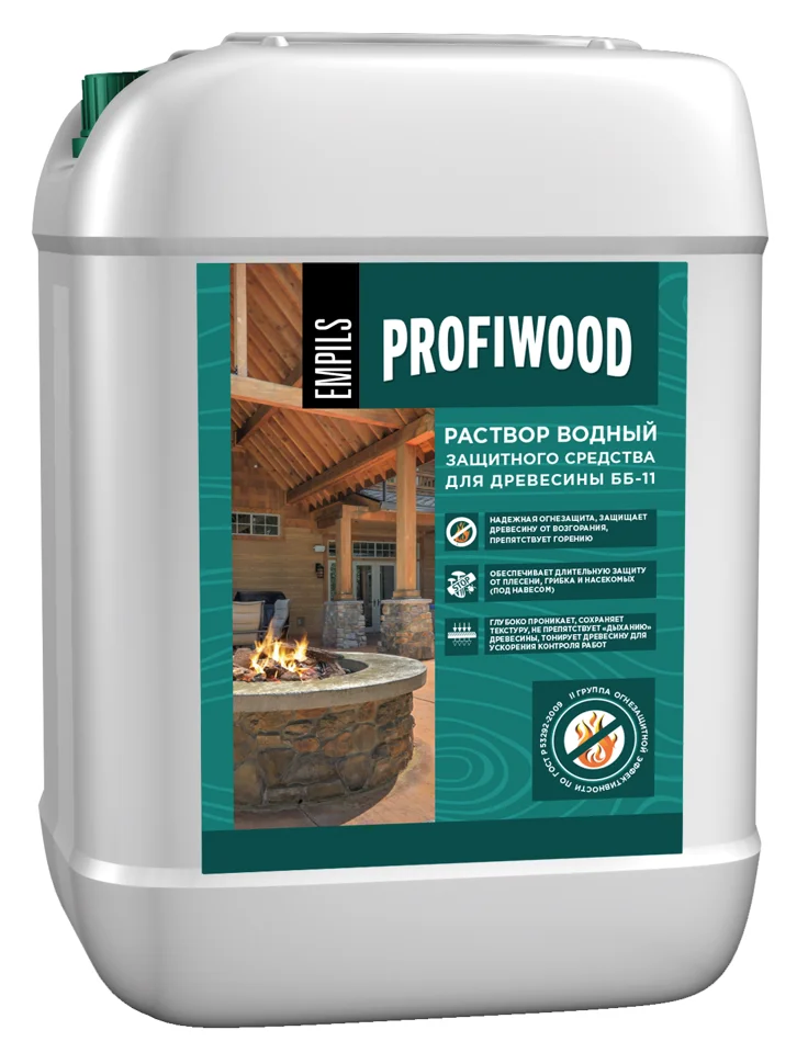 Огнебиозащита PROFIWOOD 2гр. огнезащиты ББ-11 ГОСТ (средней концентрации) 5кг.